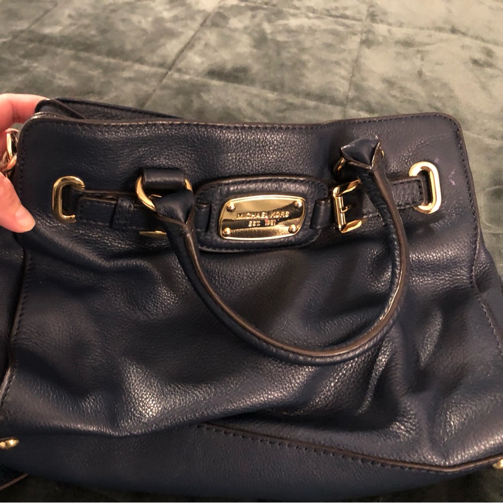 Navy MK crossbody bag